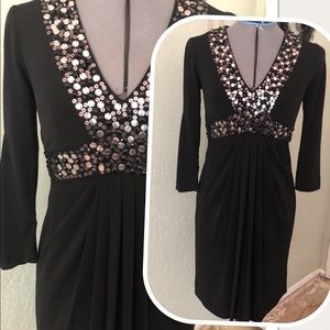 Embellished LBD empire FINE jersey dress S/4